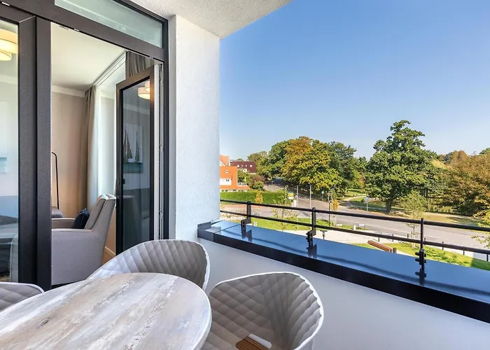 شقة Godewindpark Deluxe-apartment 2-14 Mit Eigener E-ladesaeule, Xl-strandkorb Und Hundefreundlich *